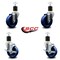Service Caster 4'' Solid Poly Wheel Swivel 1-7/8'' Expanding Stem Caster Set 2 Brakes, 4PK SCC-EX20S414-SPUS-2-TLB-2-178 - alternate 5